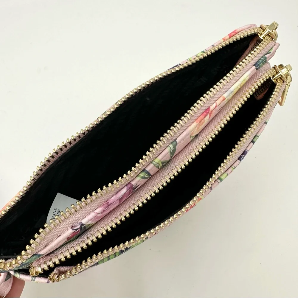 Steve Madden Pink Floral Pouch Wallet Wristlet NWT